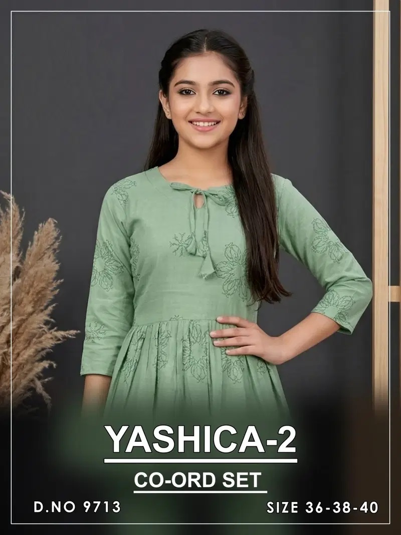 Yashica 9713 Vatican Printed Kids Girls Co Ord Set Collection