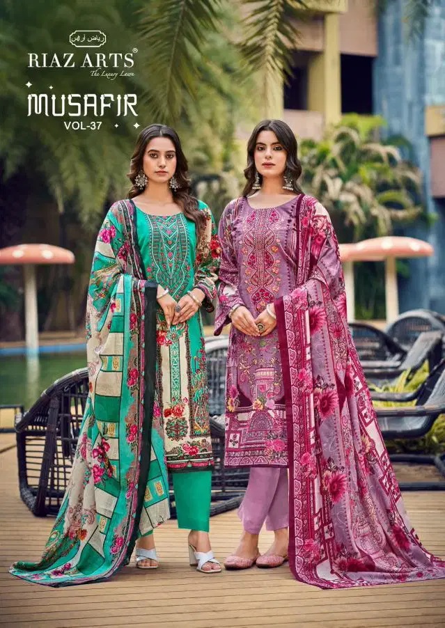 Riaz Arts Musafir Vol 37 Lawn Cotton Printed Dress Material