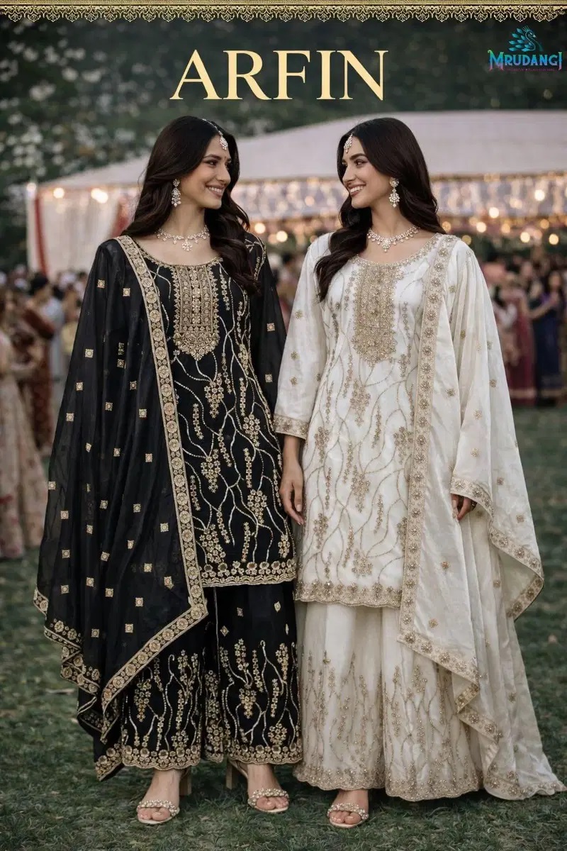 Mrudangi Arfin Fandy Silk Designer Salwar Kameez Collection