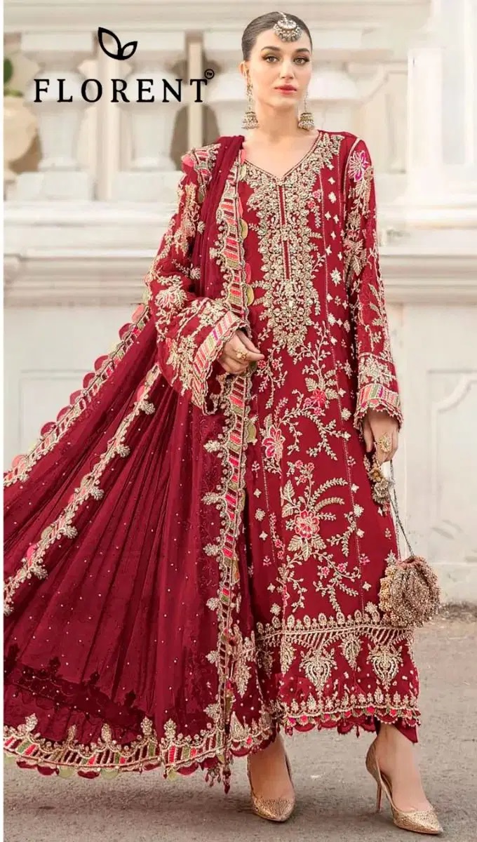 Florent 1055 F To H Chiffon With Pakistani Suits Collection