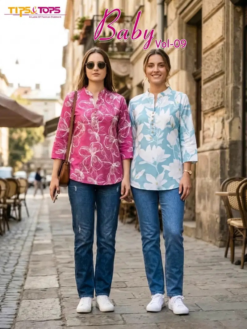 Tips And Tops Baby Vol 9 Trendy Printed Short Top Collection