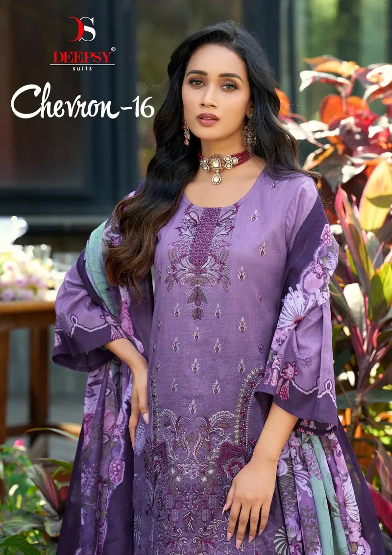 Deepsy Chevron Vol 16 Chiffon Dupatta Pakistani Suits Collection