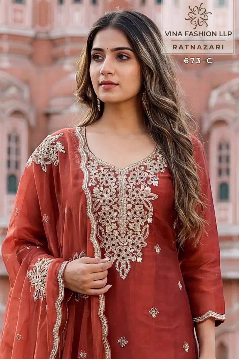 Vinay Kuleesh Ratna Zari Silk Designer Salwar Kameez