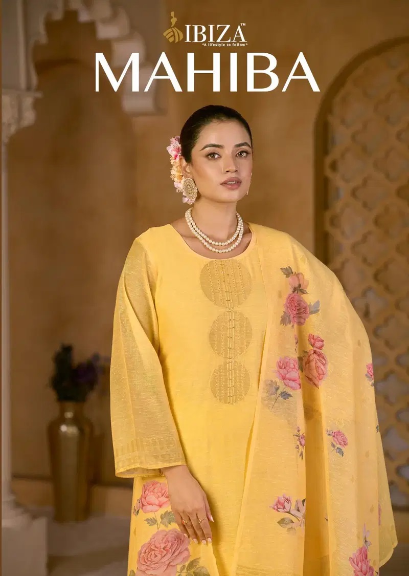 Ibiza Mahiba Pure Linen Printed Salwar Kameez Collection