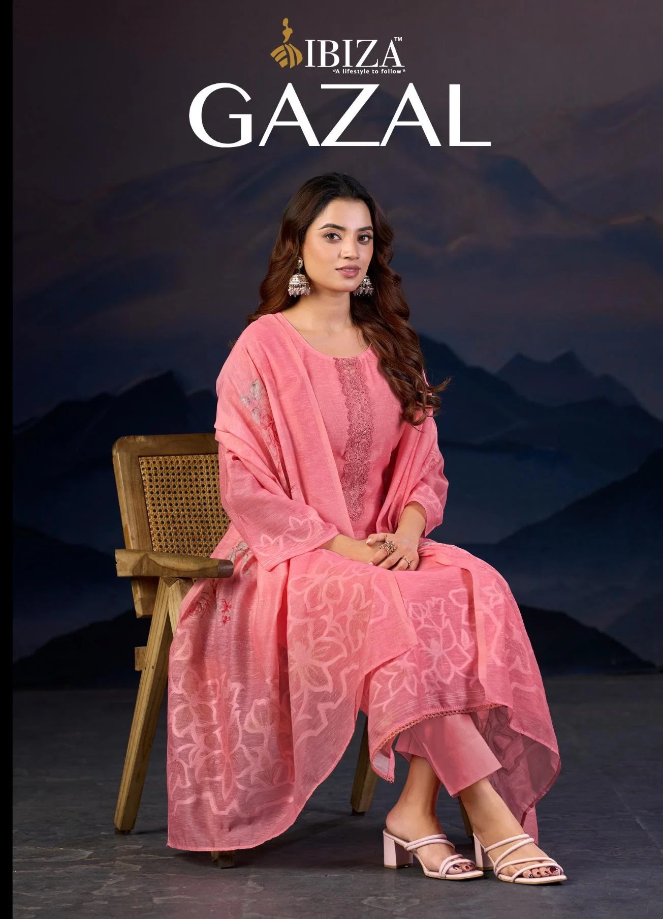 Ibiza Gazal Linen Embroidered Salwar Suits Collection