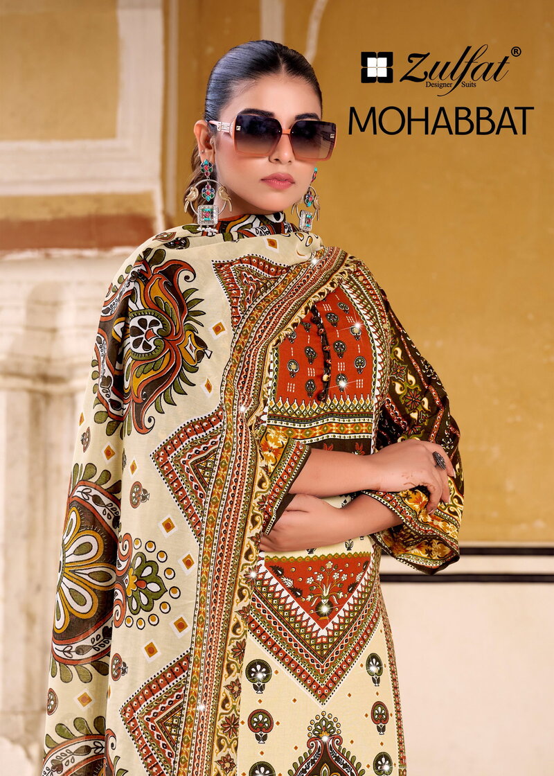 Zulfat Mohabbat Rayon Designer Dress Material Collection