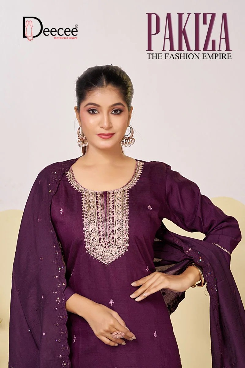 Deecee Pakiza Embroidered Kurti WIth Bottom Dupatta Collection