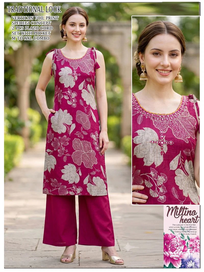 Tlc Vol 141 Vertican Printed Kurti With Bottom Collection