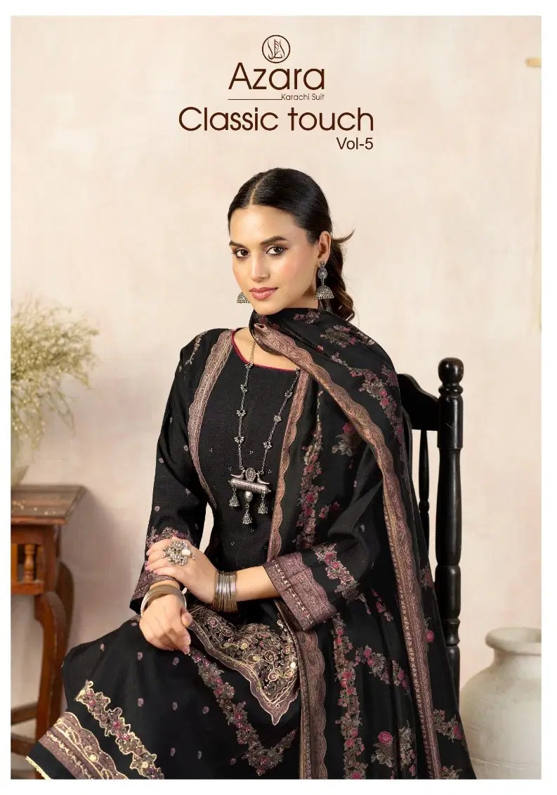 Radhika Azara Classic Touch Vol 5 Printed Handwork Dress Material