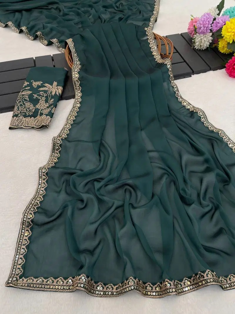 Ahalya Kf Vol 1 Rangoli Chiffon Sequence Work Saree Collection