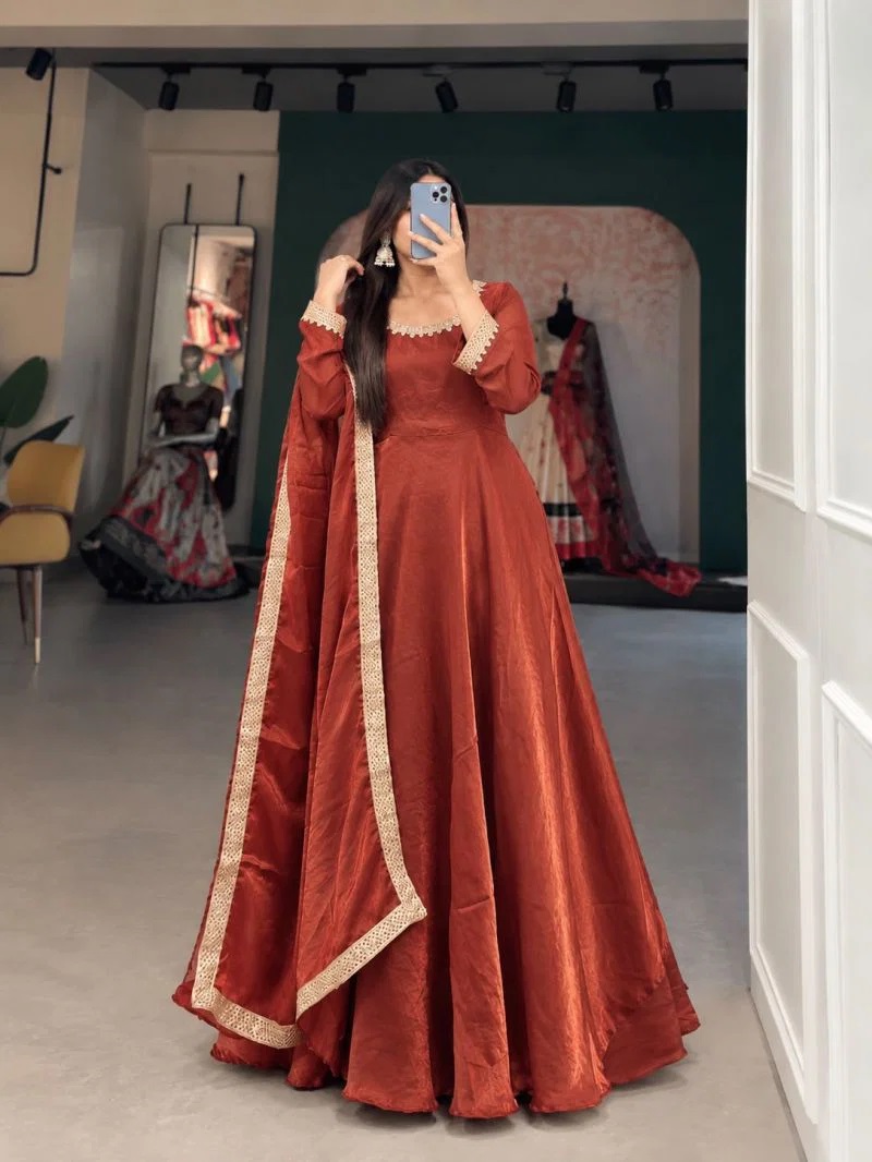 Selfie Series Vol 1 Fendy Embroidered Gown With Dupatta Collection