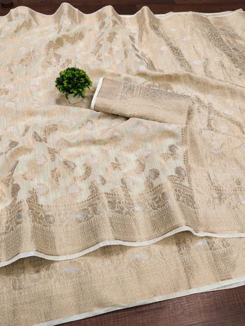 Anurita 7008 Casual Linen Soft Tissue Saree Collection