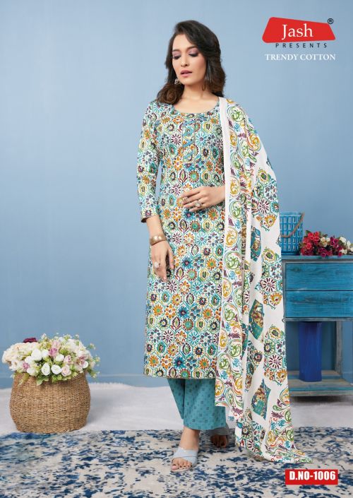 Jash Trendy Cotton Vol 1 Casual Wear Ready Made Cotton Dress Set