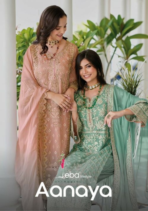 Eba Aanaya Emboidery Work Designer Salwar Kameez Collection