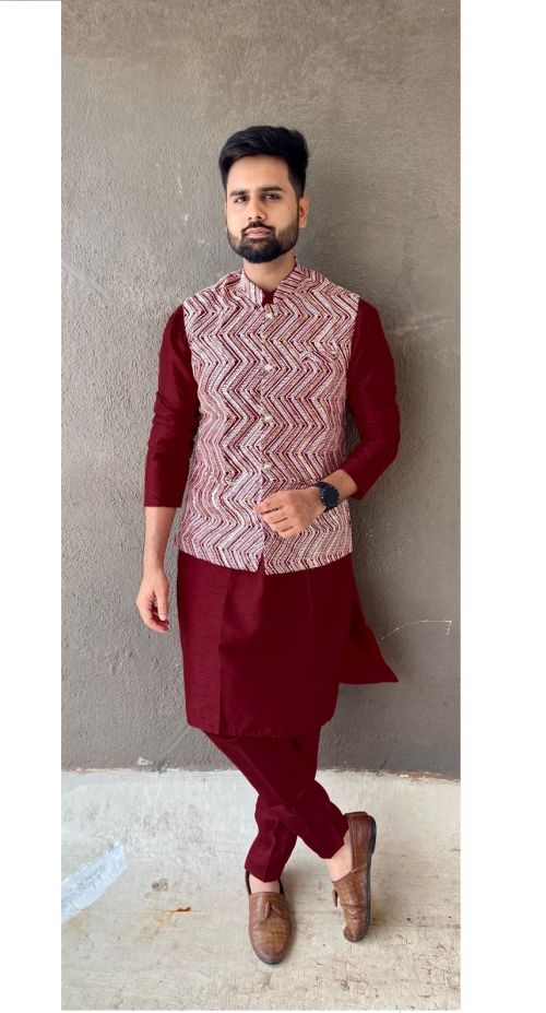 Manyavar 102 Designer Men's Kurta Pant With Koti Collection
