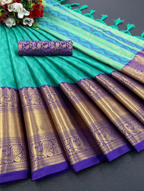 Aab Narayanpet Nx Banarasi Cotton Silk Saree Collection