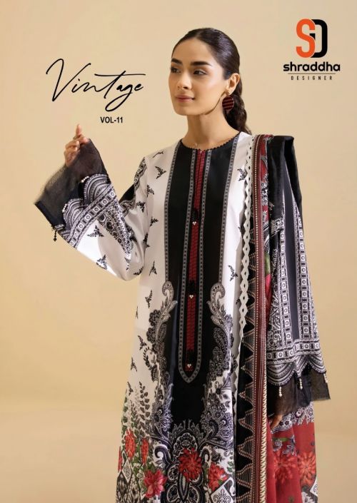 Shraddha Vintage Vol 11 Pakistani Cotton Dupatta Salwar Suit Collection