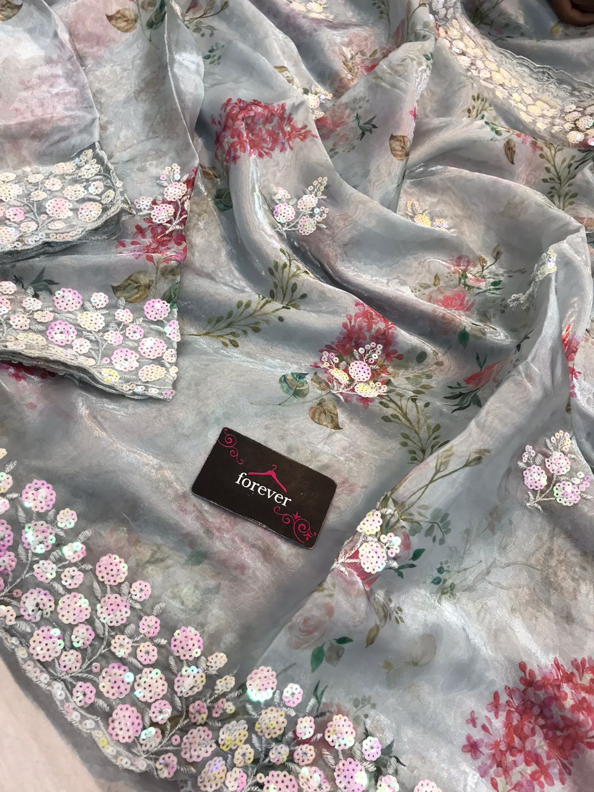 Priyanshu Organza Fancy Seqwance Work Wedding Saree Collection