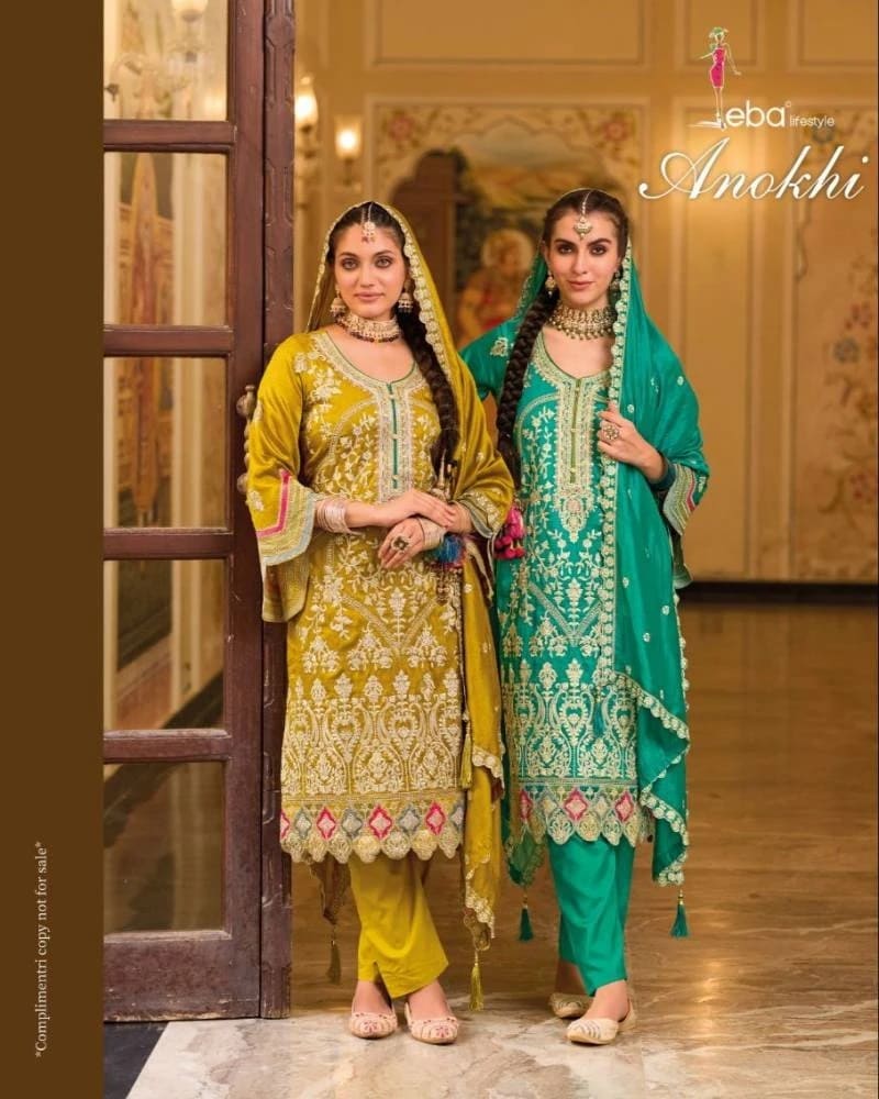Eba Anokhi Designer Embroidery Work Kurti Pant With Dupatta