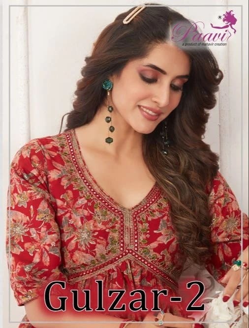 Paavi Gulzar 2 Designer Trendy Alia Cut Kurtis Collection