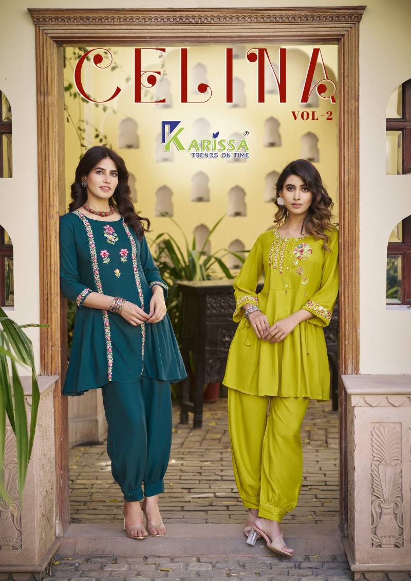 Karissa Celina Vol 2 Viscose Rayon Fancy Co Ord Set Collection