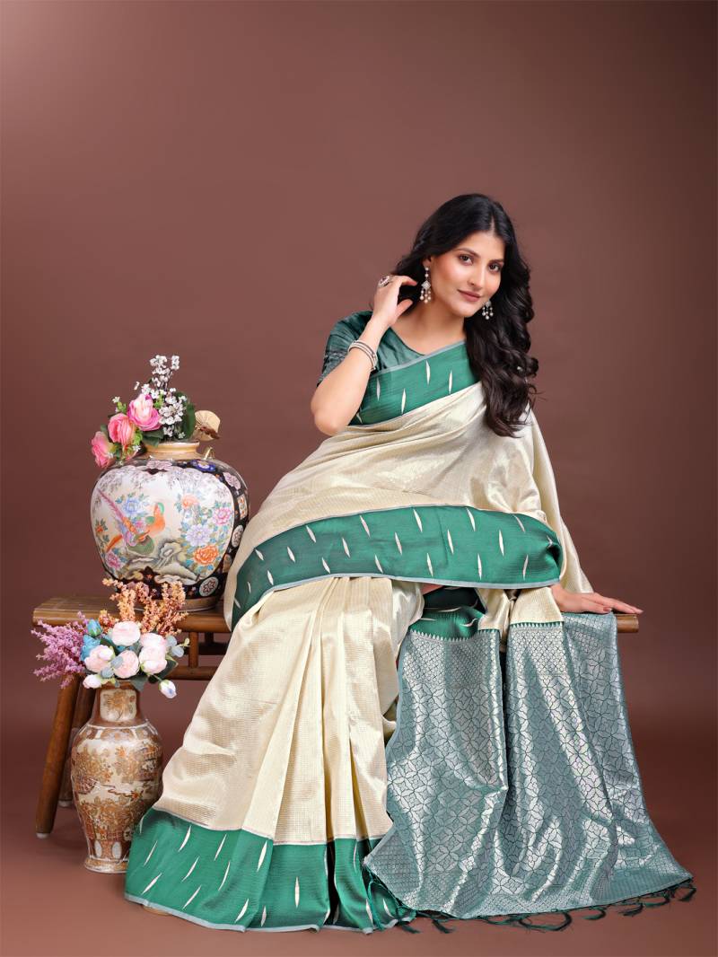 Ast Dairy Milk Wedding Wear Lichi Silk Saree Collection
