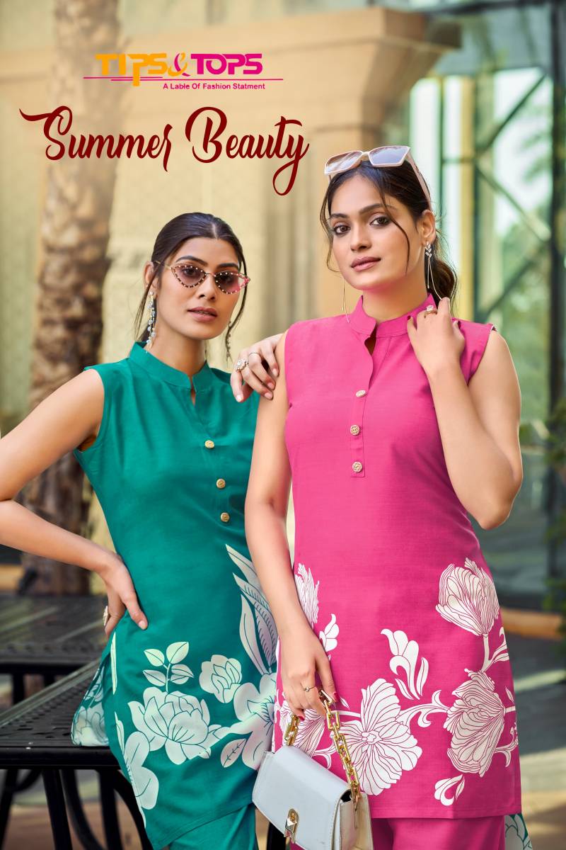 Tips And Tops Summer Beauty Printed Fancy Co Ord Set