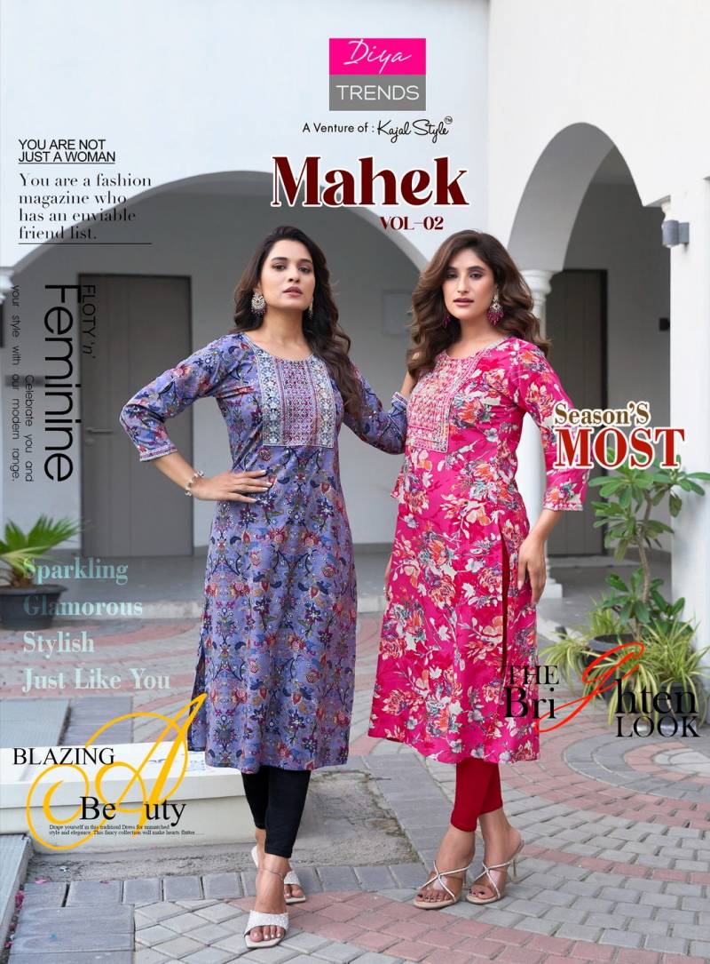 Diya Trends Mahek Vol 2 Fancy Printed Kurti Collection