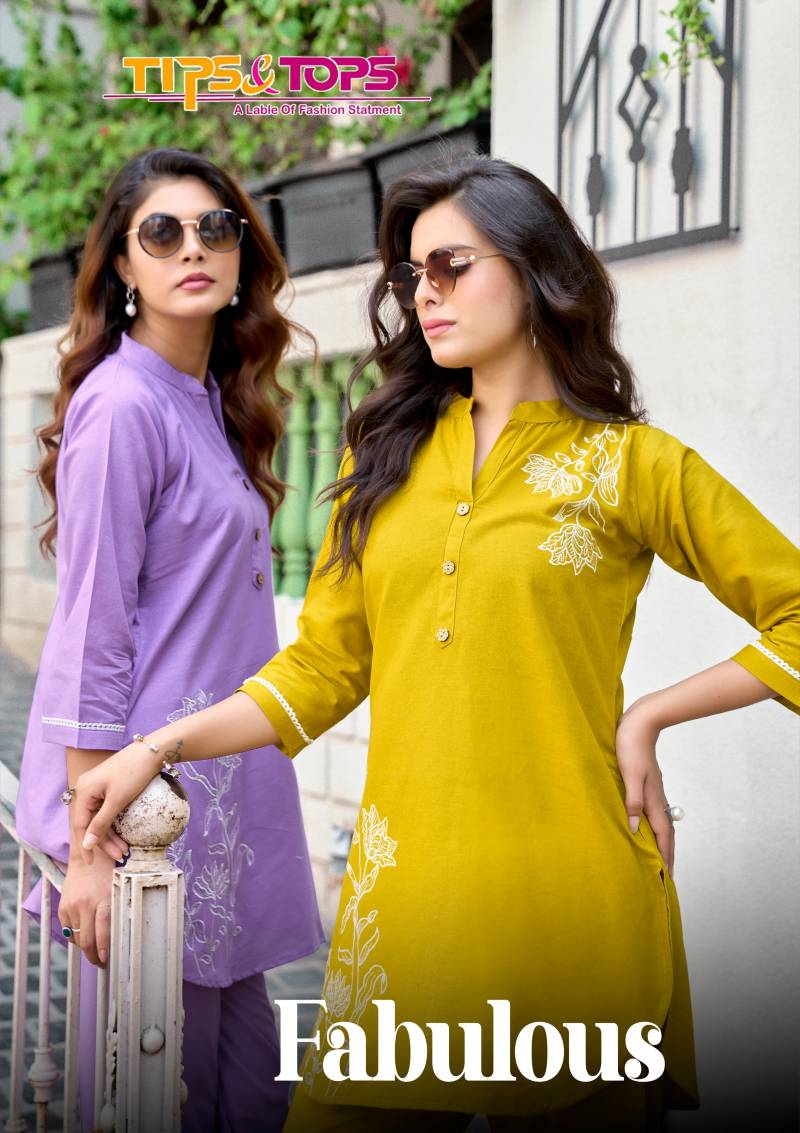 Tips And Tops Fabulous Embroidery Work Co Ord Set