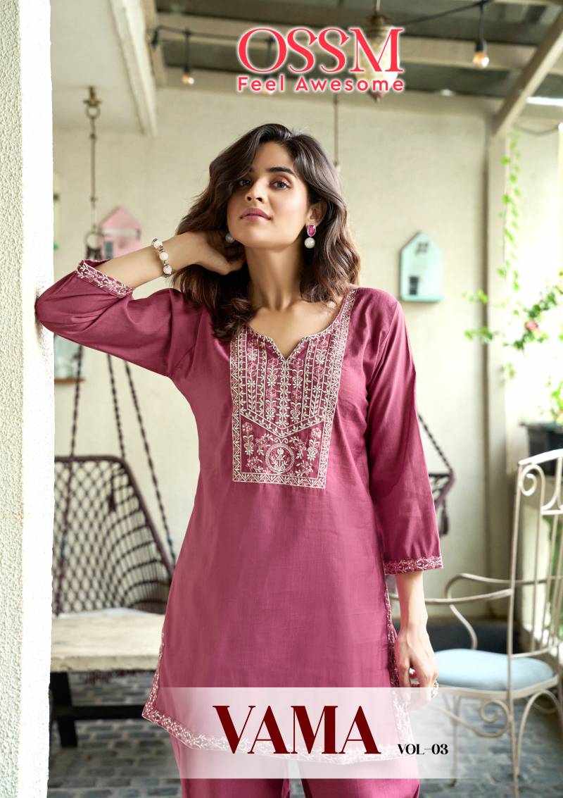 Ossm Vama Vol 3 Vatican Silk Stylish Co Ord Set Collection