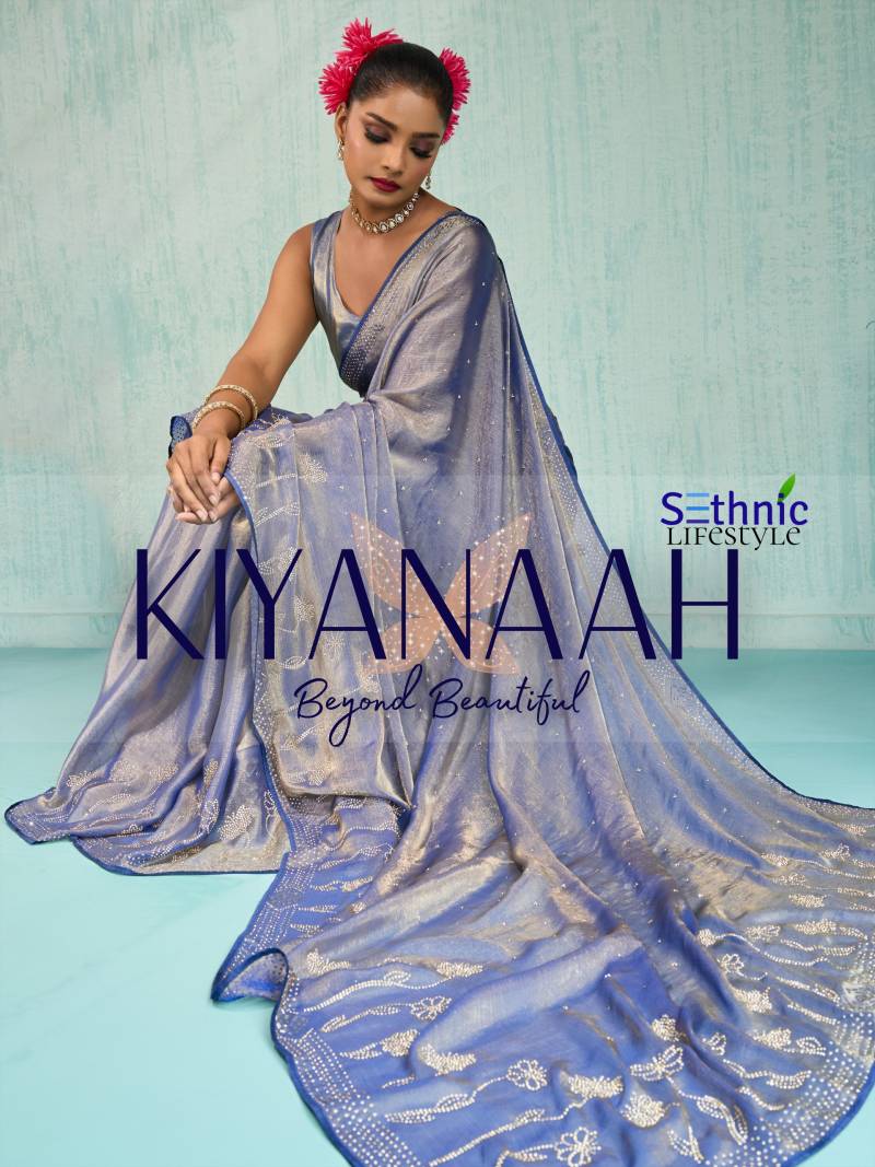Sethnic Kiyanaah Dual Tone Chiffon Festive Saree Collection