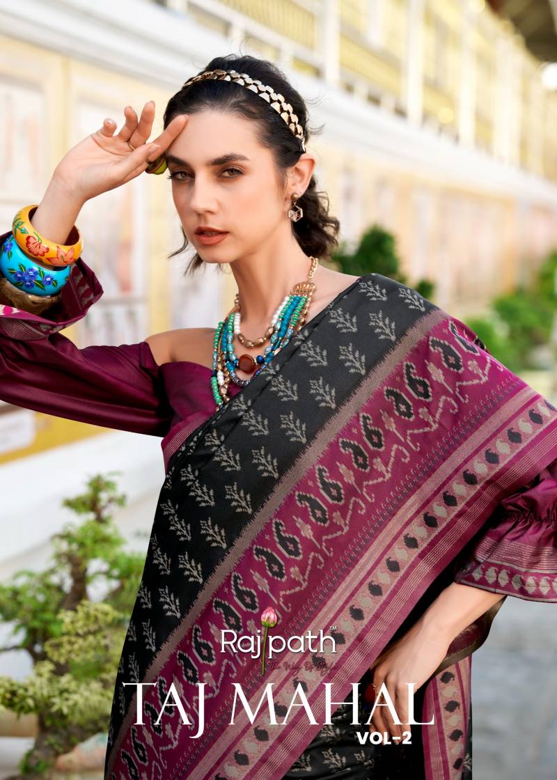 Rajpath Taj Mahal Vol 2 Soft Ikkat Silk Designer Saree Collection