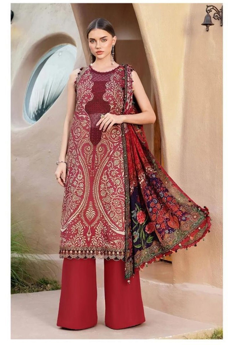 Hazzel Kirdar Vol 2 Embroidered Pakistani Suit Chiffon Dupatta