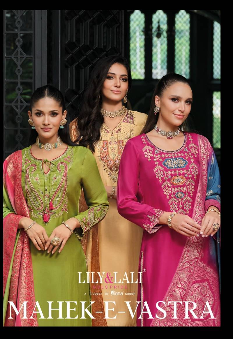 Lily And Lali Mahek E Vastra Designer Kurti Bottom With Dupatta