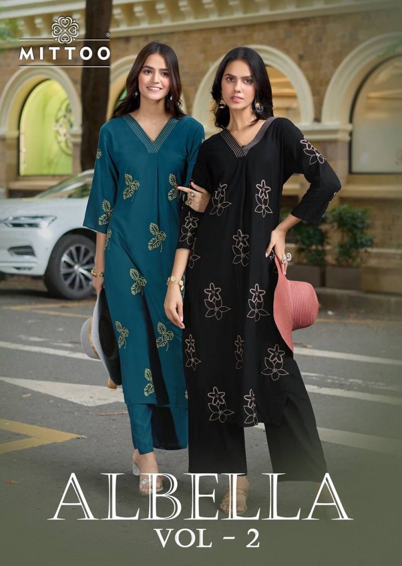 Mittoo Albella Vol 2 Fancy Printed Kurti With Bottom Collection