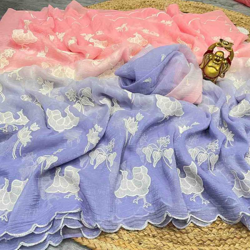 KC 912 Beautiful Embroidered Designer Saree Collection
