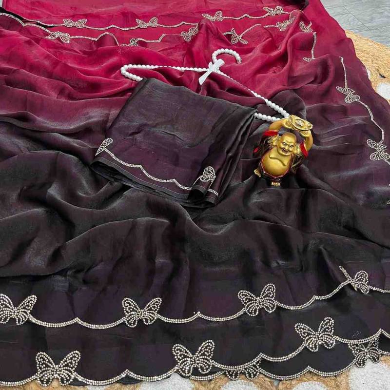 DS 775 Trending Designer Jarkhan work Saree Collection