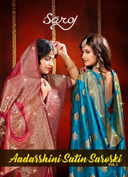 Saroj Aadarshini Satin Saroski Vol 1 Wedding Saree Collection