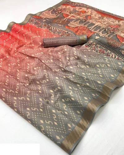 Rajyog Rainbow Digital Soft Tusser Printed Saree Collection
