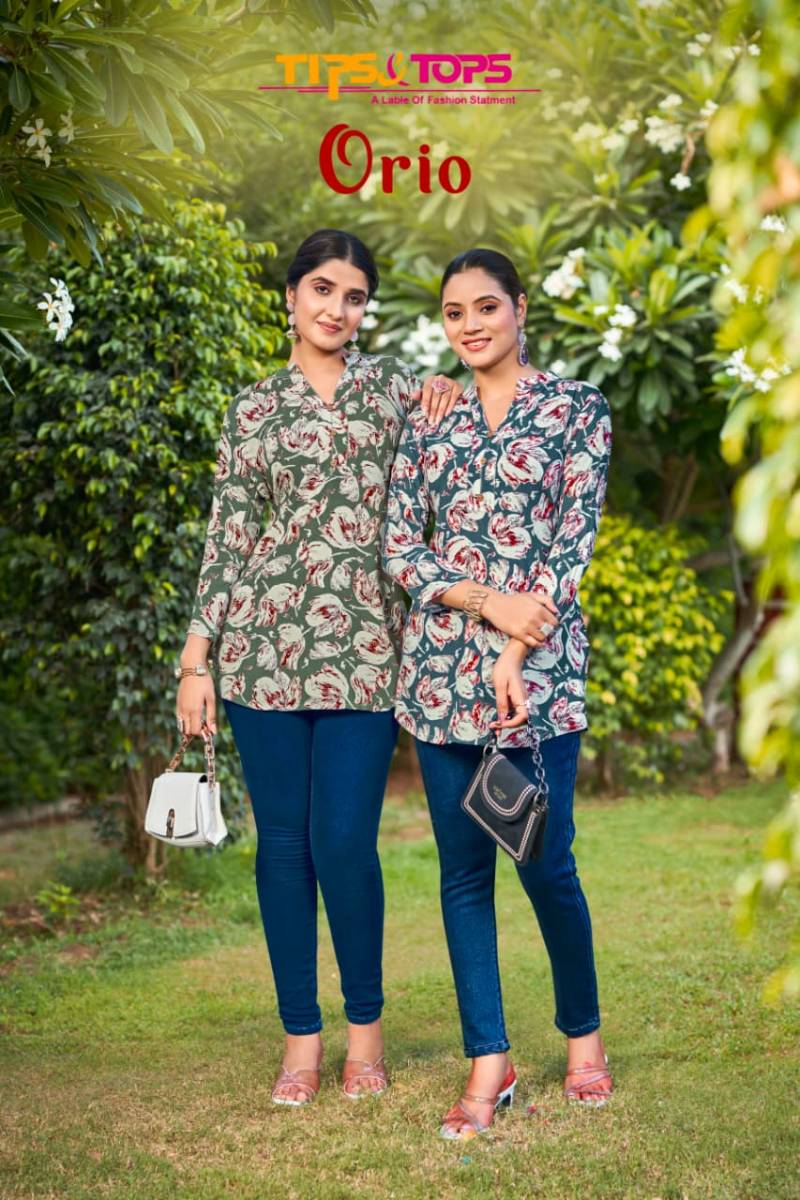 Tips And Tops Orio Printed Fancy Short Tops Collection