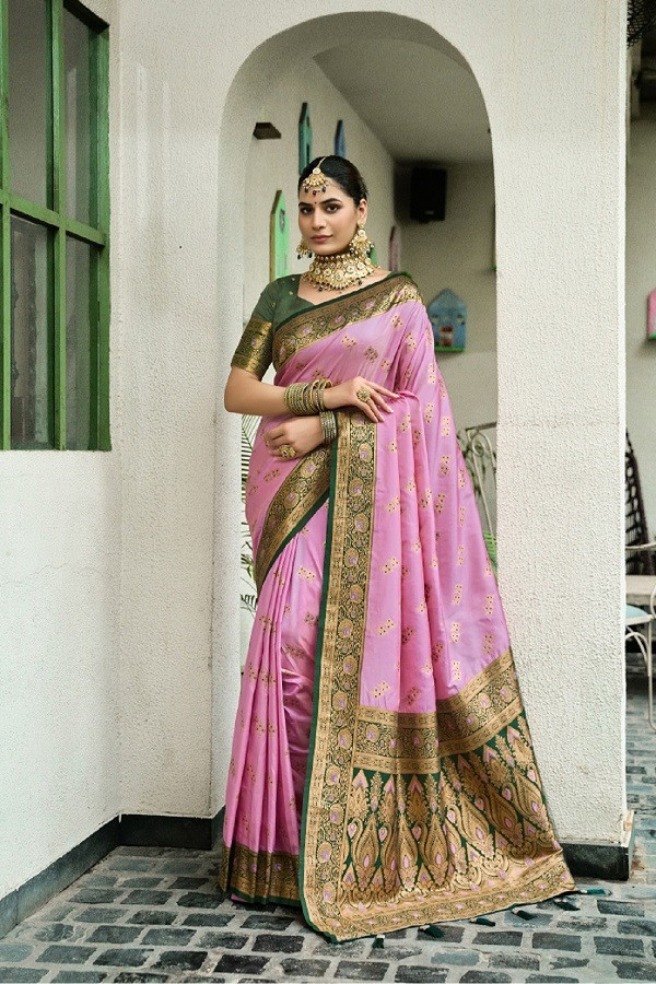 Meera 311 Zari Worked Wedding Paithani Silk Saree Collection