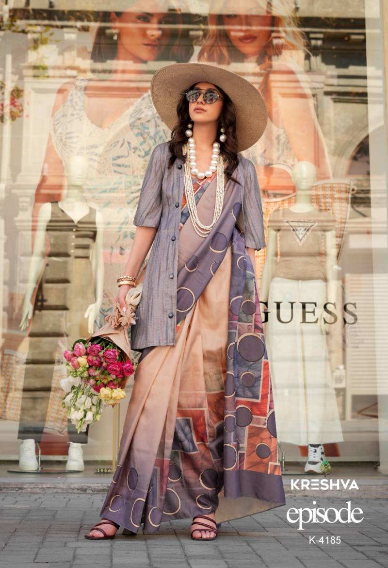 Kreshva Episode Silk Party Wear Printed Saree Collection