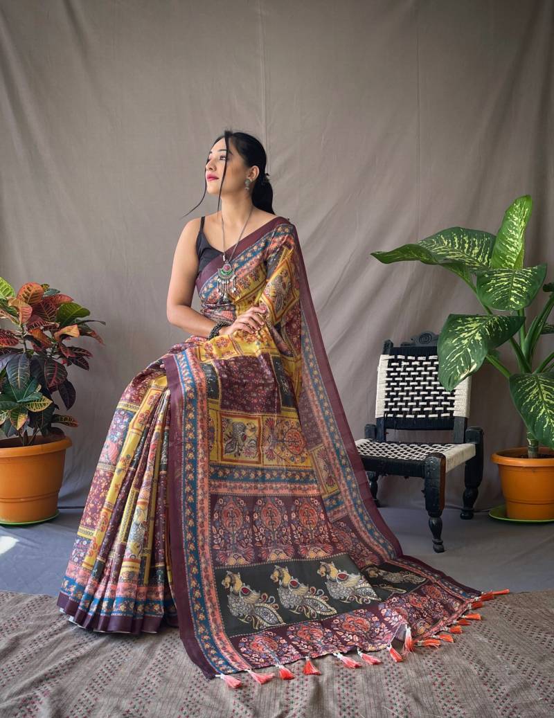 Sctf Cotton Kalam Vol 3 Kalamkari Printed Saree Collection