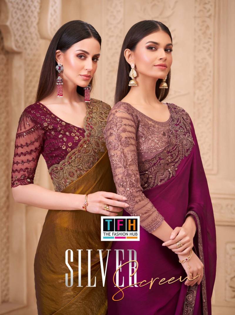 Tfh Silver Screen 22 Edition Party Wear Designer Saree Collection
