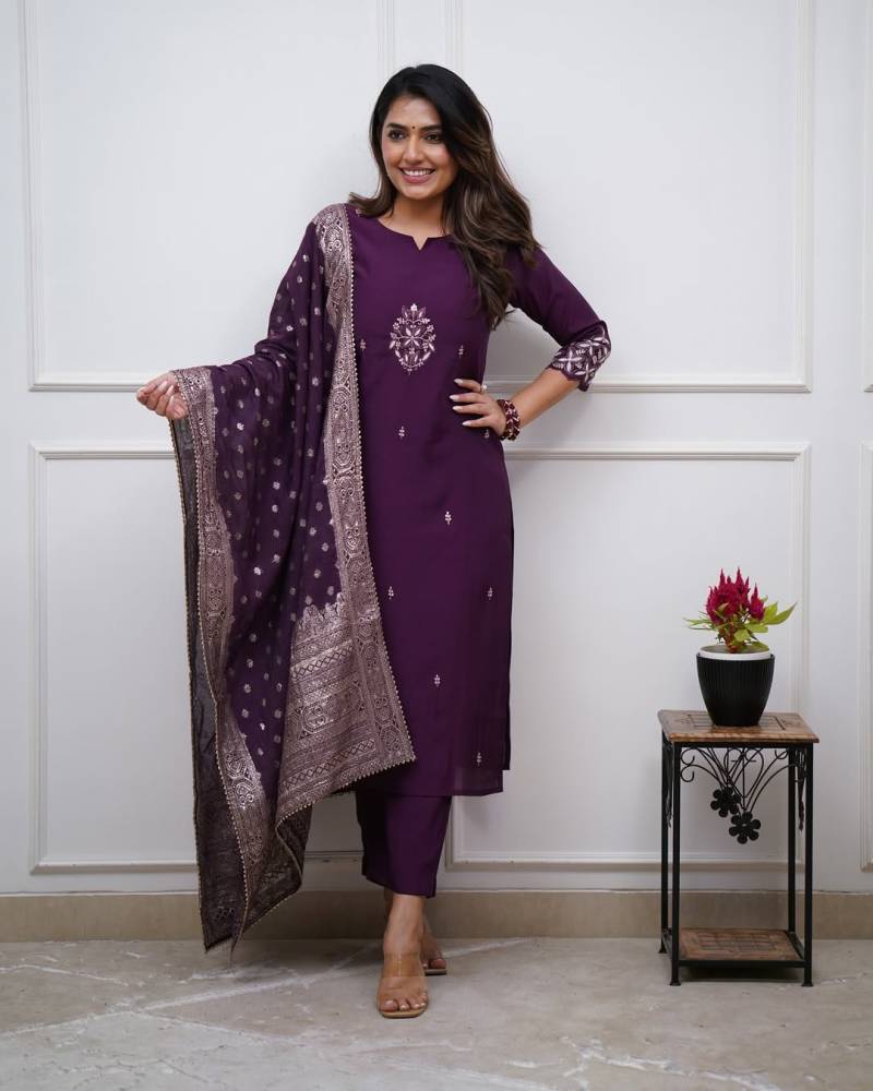 Swati 01 Chanderi Cotton Kurti Bottom With Dupatta Collection
