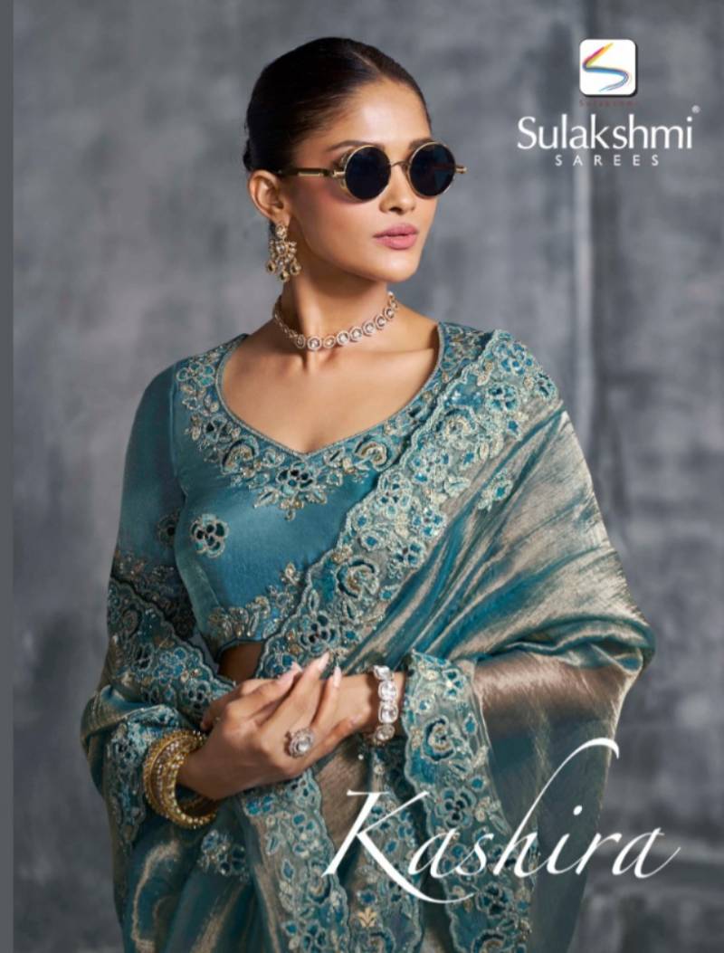 Sulakshmi Kashira Silk Embroidery Work Designer Saree Collection