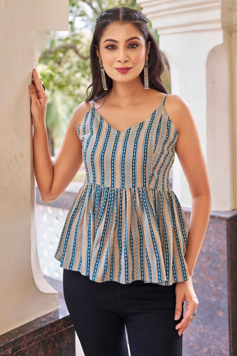 Ctz Mahasri Printed Trendy Short Top Collection