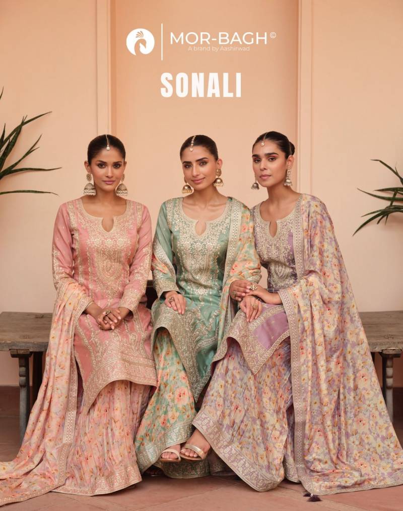 Aashirwad Mor Bagh Silk Designer Readymade Salwar Suits Collection