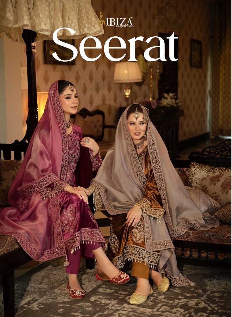 Ibiza Seerat Viscose Velvet Designer Salwar Suits Collection