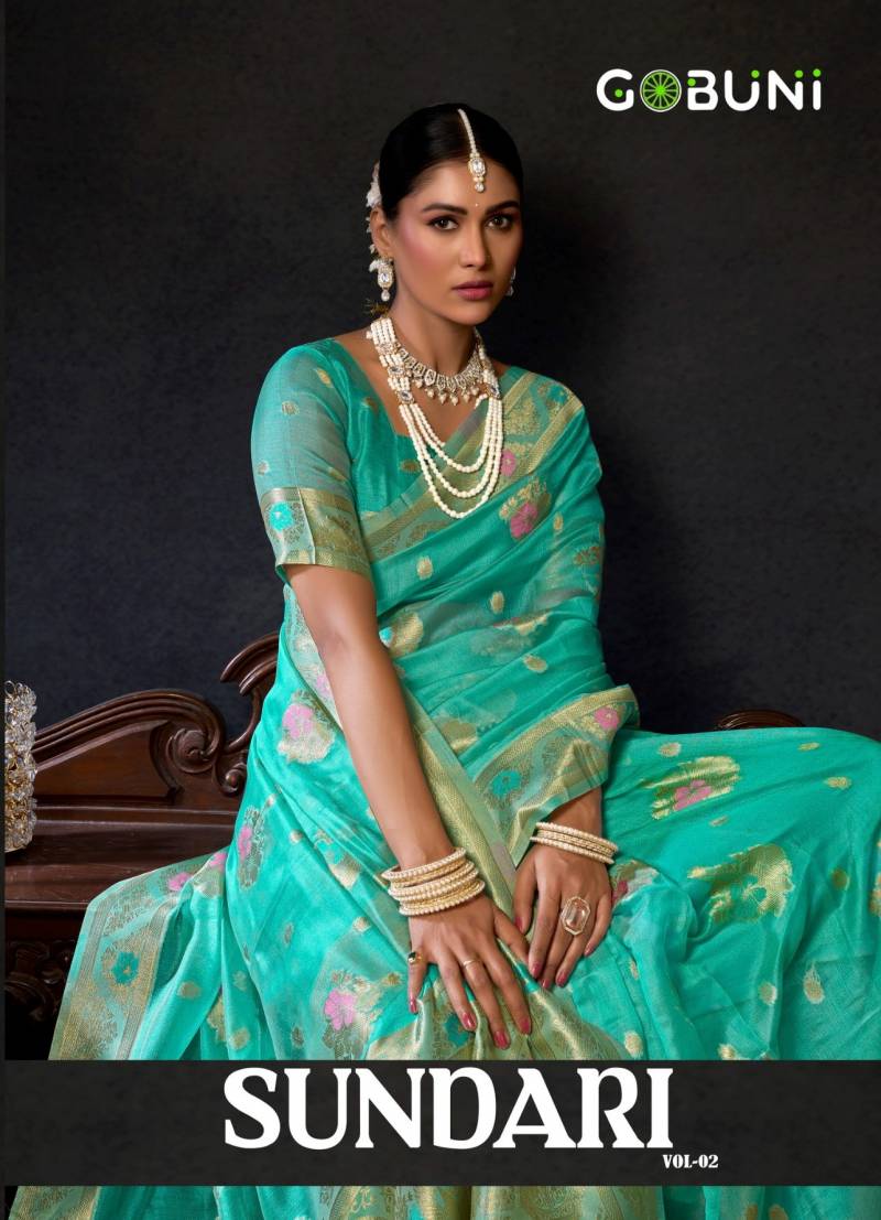 Gobuni Sundari Vol 2 Khadi With Zhallar Wedding Saree Collection